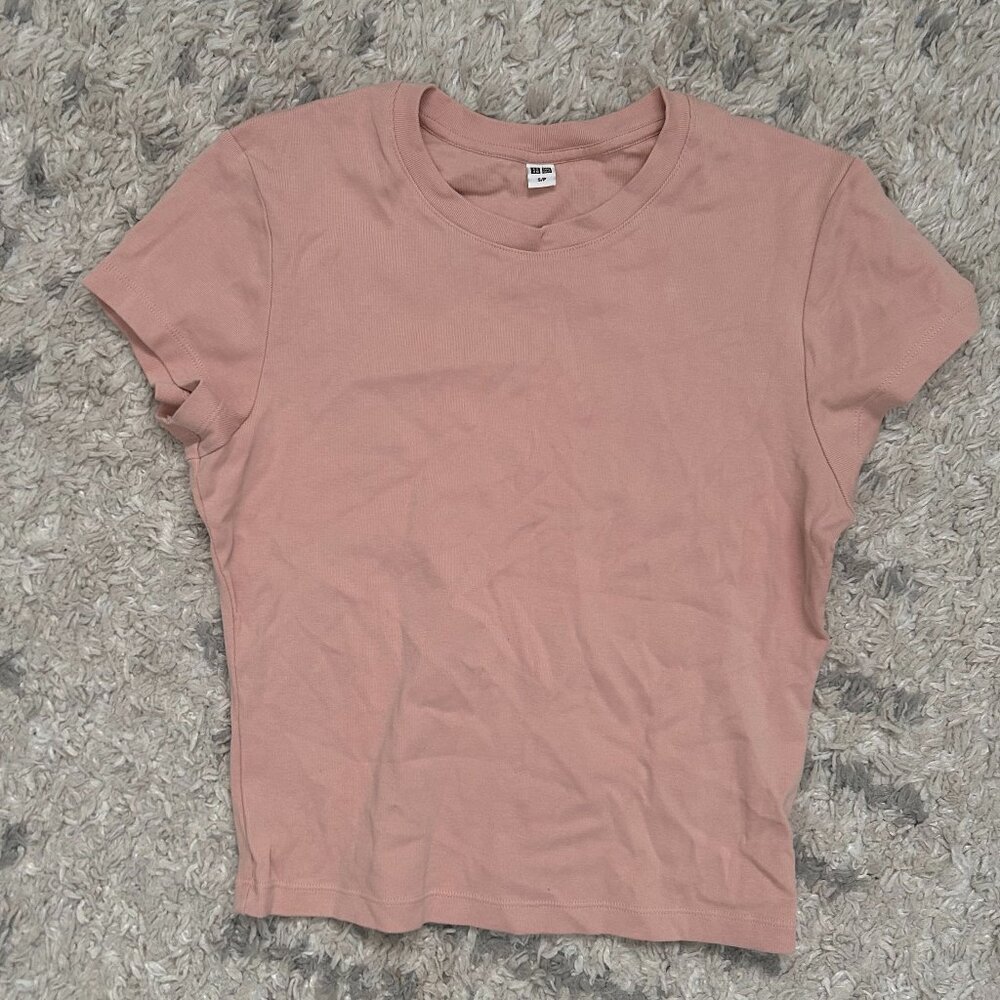 *3 for $15* Uniqlo Mini Tee in Light Pink, Size Small